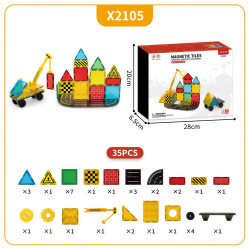 Magnetne kocke LELINO Build 35 kosov