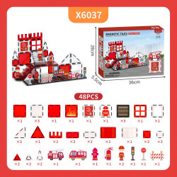 Magnetne ploščice LELINO Fantasy Fire Control  48 kosov