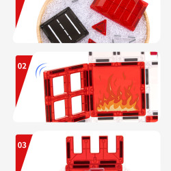Magnetne ploščice LELINO Fantasy Fire Control  48 kosov