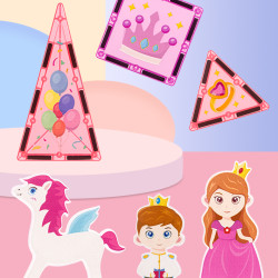 Magnetne kocke LELINO Fantasy Princess 58 kosov