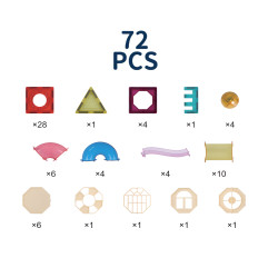 Magnetne kocke LELINO Roller 72 kosov