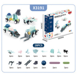 Magnetne kocke LELINO Sticks 28 kosov